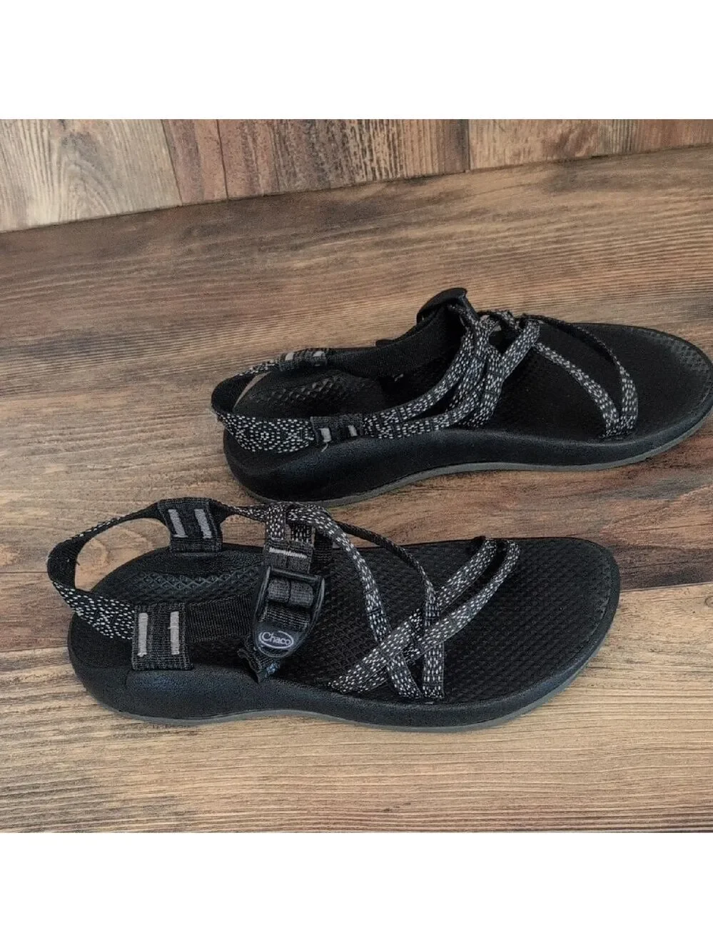 Chaco Kids ZX/1 Black Ecotread Sandals 6